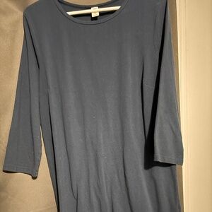 Old Navy Blue Green Long Sleeve Dress Size XL Excellent Condition